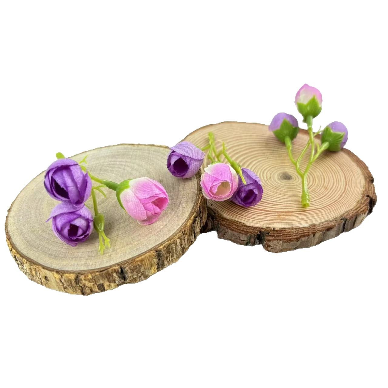 Simulación de rosas 3 brotes de flores hechos a mano accesorios DIY diseño de pared de flores de boda decoración de fotografía pinzas de flores