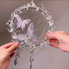 Xiaohongshu の同じ DIY 水流ファンタジー バタフライ ライト素材パッケージ、親友への見栄えの良いナイトライト