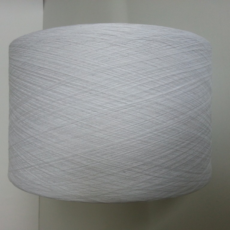 现货供应12S漂白气流纺再生棉纱线