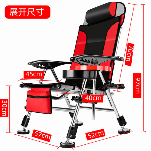 Factory direct supply new stainless steel European style fishing chair multifunctional fishing chair outdoor folding chair table fishing chair wholesale