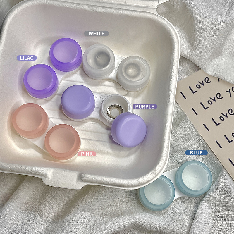 Ins-Style Contact Lens Case, Portable, Compact, Leak-Proof, Double Companion Storage Box for Colored Lenses, Leak-Proof Design Ins-Style Contact Lens Case, Portable, Compact, Leak-Proof, Double Companion Storage Box for Colored Lenses, Leak-Proof Design