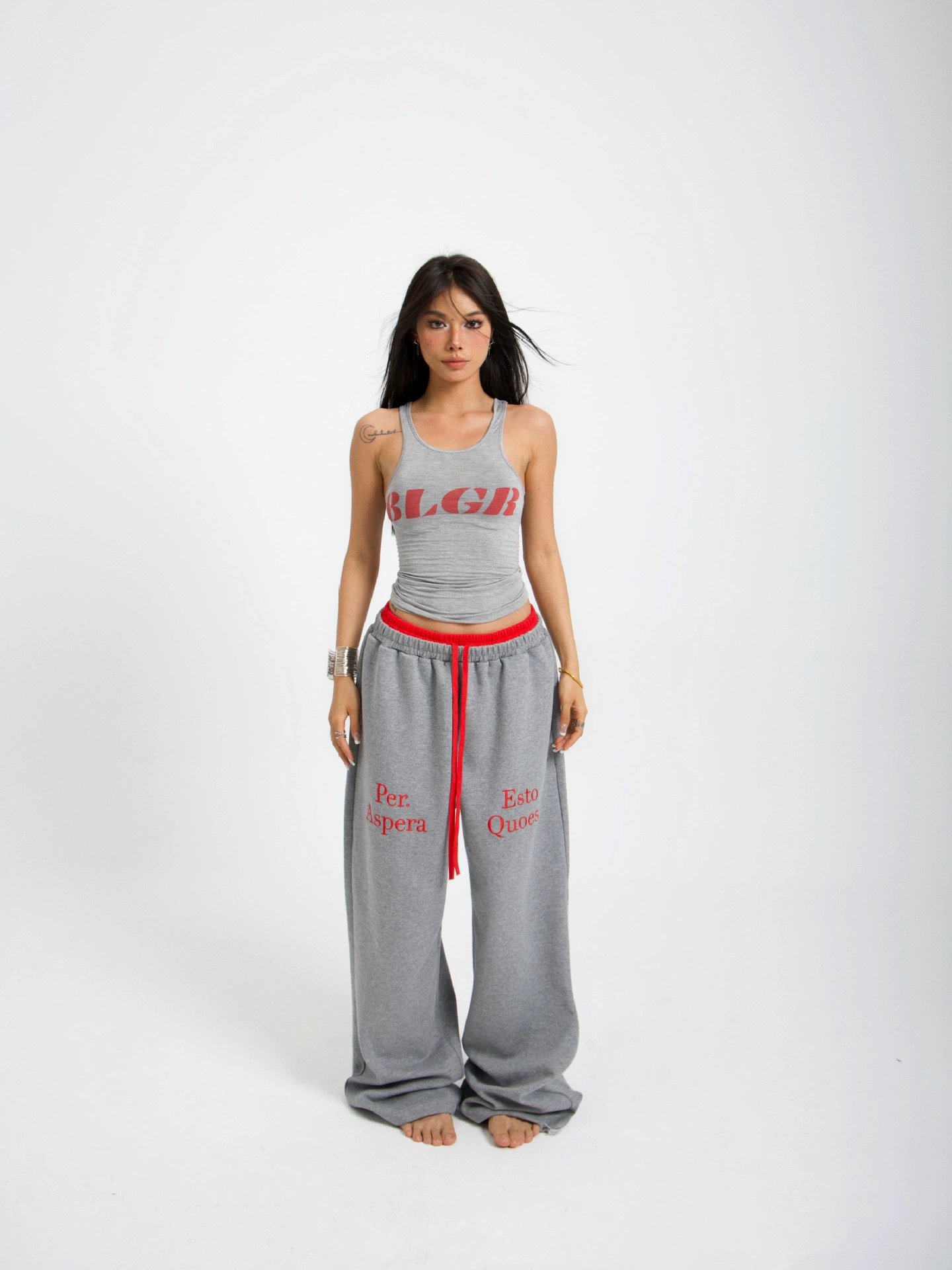 Спортивные штаны oversize, осенний стиль, серые, размер XXL