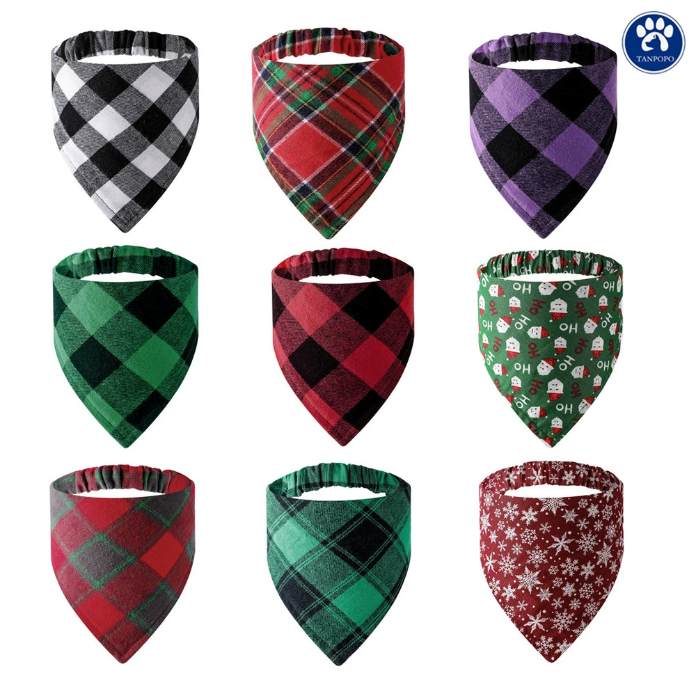 Новое производителя в наличии трансграничное полотенце для слюны домашних животных шарф для домашних животных Рождественский шарф для собак аксессуары для домашних животных Плед