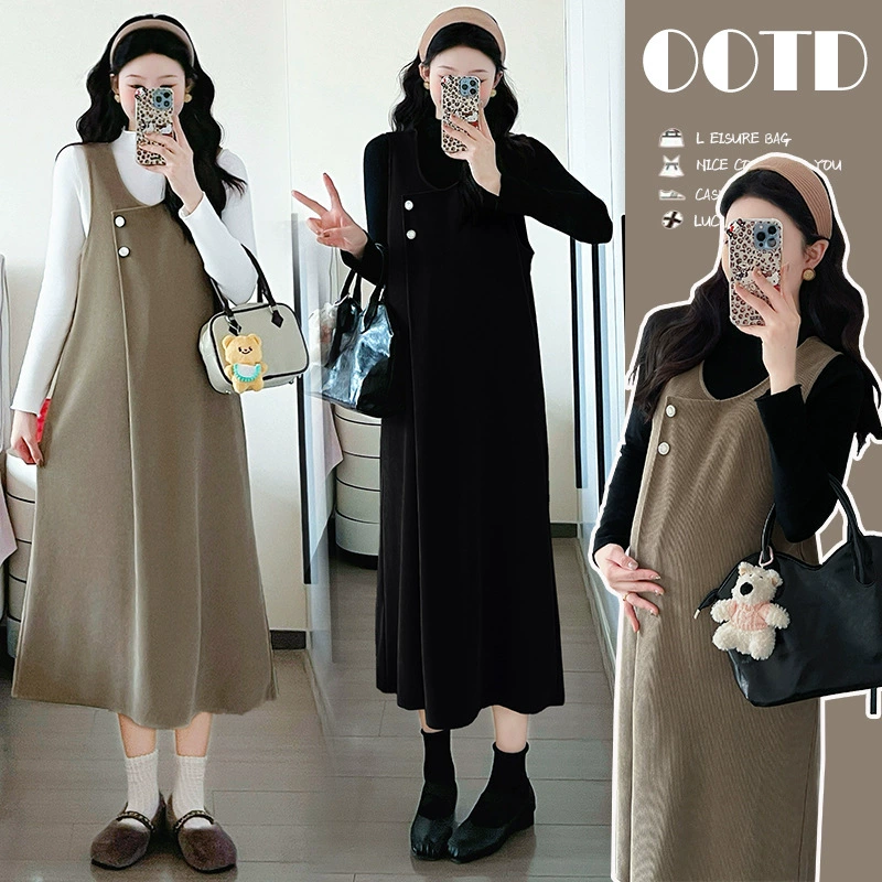 Реальный выстрел для беременных осенью и зимой костюм мягкий восковой толстый хлопок бархат