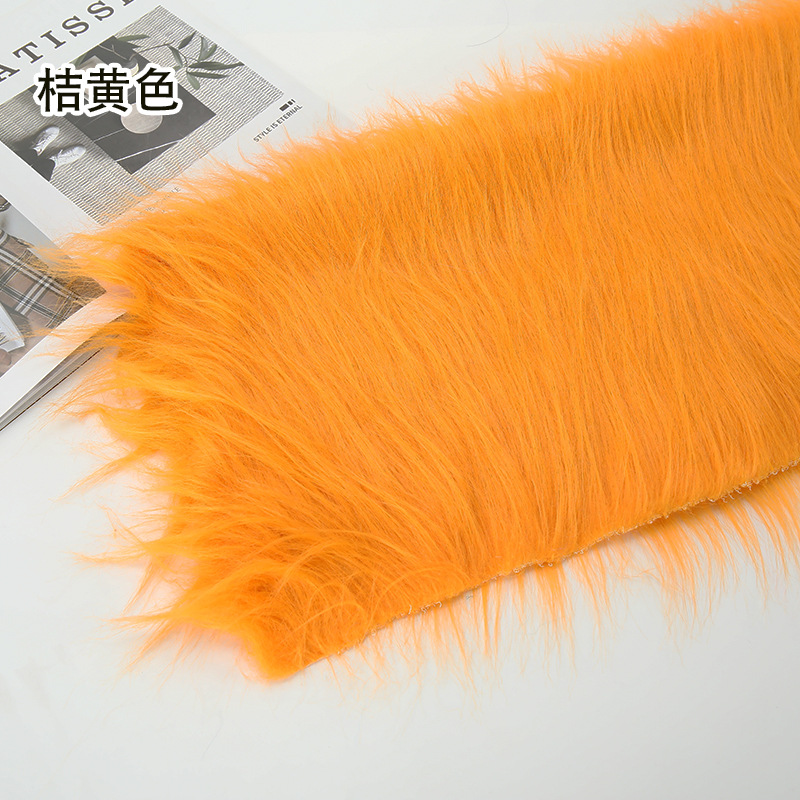 12 ''plush tela DIY caída de piel artificial de piel simulación de piel muñeca pelo bestia traje de piel larga tela de piel