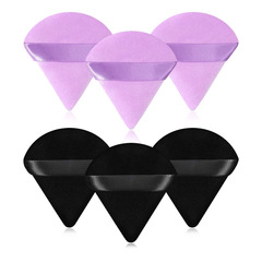 Triangle powder puff, dry-wet two-use triangle velour powder puff, velvet setting powder puff, loose powder puff, setting sponge powder puff