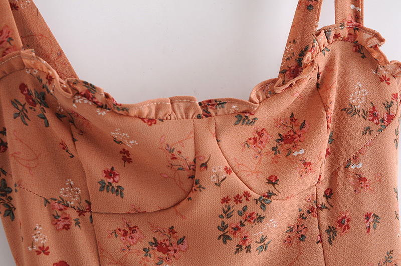 Floral Print Slim Strap Dress NSAM20622