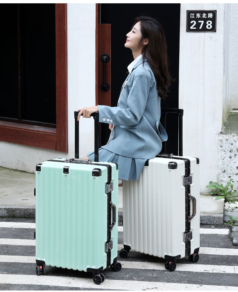 新款24寸行李箱便携加厚20寸登机箱潮流学生开学拉杆箱26寸旅行箱-阿里巴巴