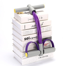 脚蹬拉力器便携多功能四管六管脚踏拉力器家用仰卧起坐辅助拉力器