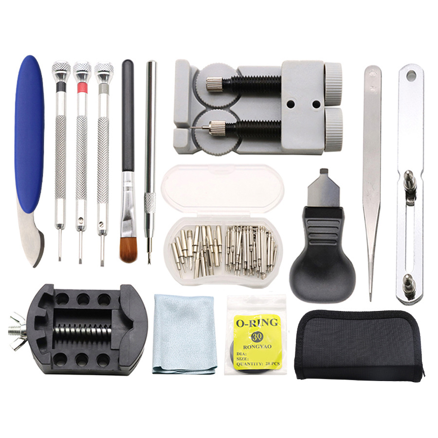 修表工具133件开表后盖换电池拆电子表带套装拆表器调表器精密