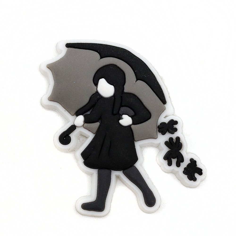 Serie de TV americana miércoles agujero zapatos zapato flor zapato hebilla desmontable flor zapato hebilla agujero zapatos Decoración