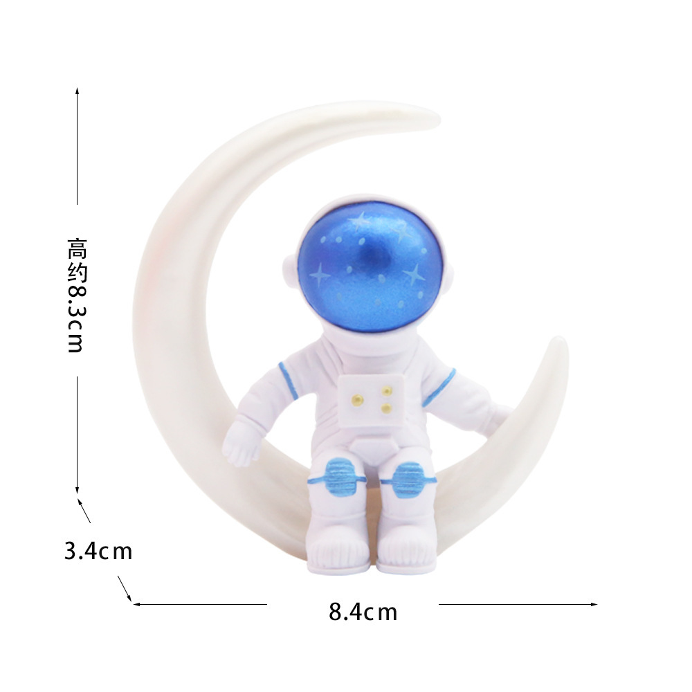 단단한 달 우주 비행사 블루