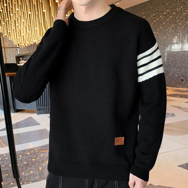 Demi-season trend fashionable keep warm woolen sweater with a round…