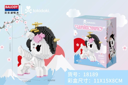 Belledi единорог строительные блоки tokidoki со-брендированная микрорельефная головоломка сборка конструктор игрушки украшения