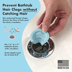 跨境Bathtub Drain Funnel for Hair ClogPrevention浴缸排水漏斗