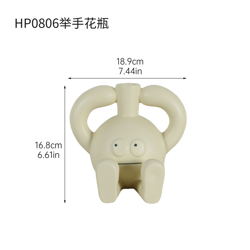 Hp0806 jarrón de mano alzada