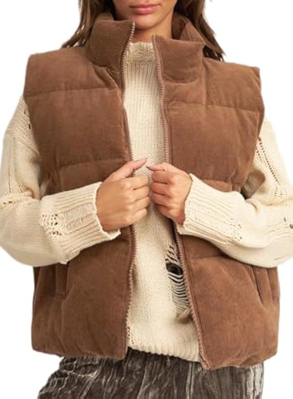 Fábrica de Amazon 2024 otoño y invierno de mujeres nuevo chaleco de algodón de meandruño chaleco de calor grueso image 10