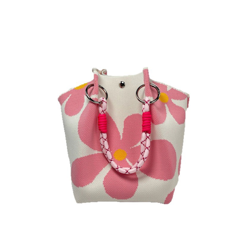 Nuevo estilo bolso de hebilla tejido bolso de punto hebilla magnética tridimensional bolso de mano bolso de embrague fabricante de bolsos tejidos al por mayor