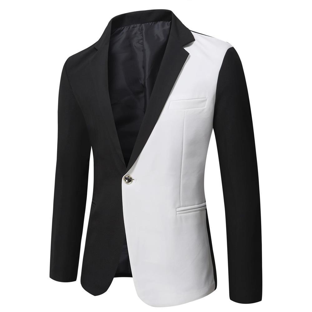Herren Sakko Color-blocking Stil Für Frühling Und Herbst_voghion.com