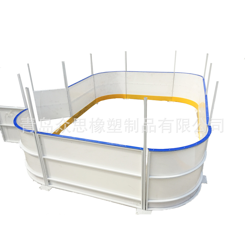 高分子聚乙烯仿真冰场围栏 安装塑料护栏挡板