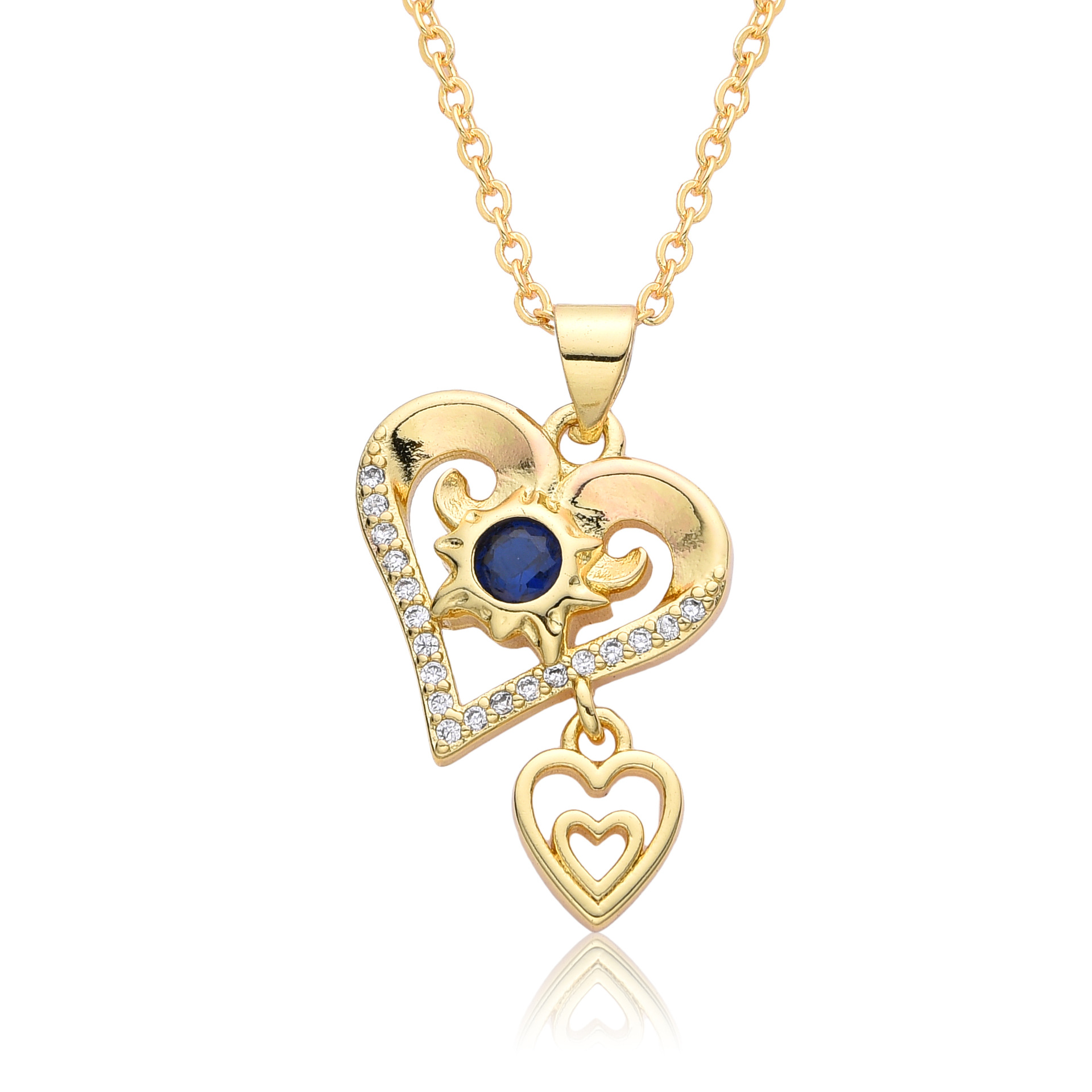12g Weight Copper Pendant Material Zircon Inlay Material Pendant Necklace Classification Copper Chain Material 1 Piece Quantity Holiday, Daily Occasion Copper Material Heart Shape Pattern Women's Gender Inlay Design Simple Style Style Copper Inlay Heart Shape Zircon Pendant Necklace 7