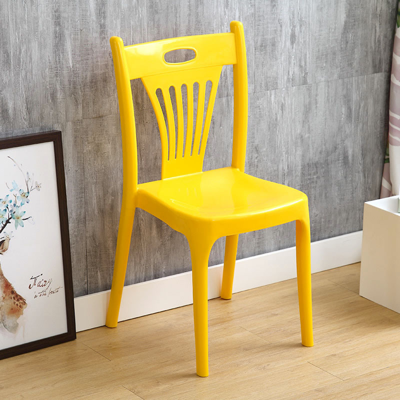 Silla trasera de plástico engrosada puesto grande Silla de comedor Silla de restaurante hogar al aire libre playa adulto rápido comedor silla de plástico taburete