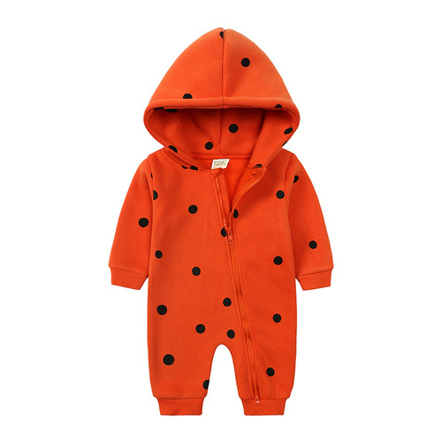 Baby spring clothes hooded romper baby clothes newborn jumpsuit baby baby long-sleeved fleece clothes