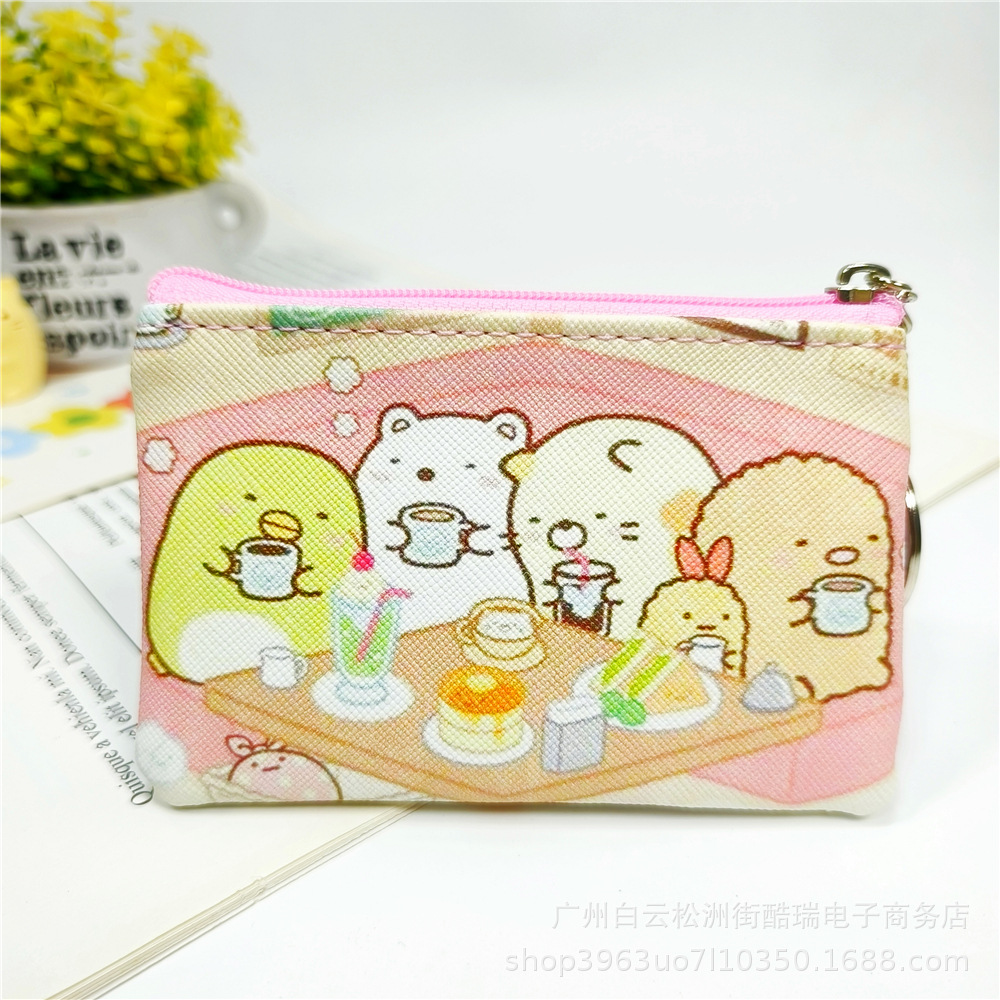 Bolso de la moneda de los niños de dibujos animados lindo niños y niñas monedero bolso de La Moneda bolso de la tarjeta de cremallera pequeña bolsa regalo del estudiante de la escuela primaria