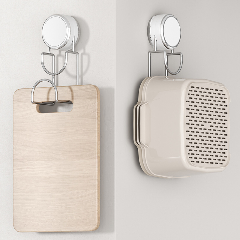 Suction Cup Basin Hook Bathroom No-Drill Storage Rack for Bathtub Adhesive Storage Organizer