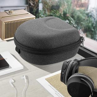 Manufacturer Supplies Black Double Zipper Customized Eva Headphone Storage Box, Shock-Proof and Anti-Fall Headphone Protection Bag