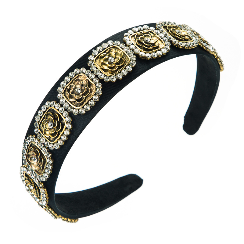 Baroque Style Simple Alloy Flower Diamond-studded Headband display picture 10