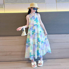 女童波西米亚无袖连衣裙2025夏季新款儿童洋气度假裙子中大童长裙