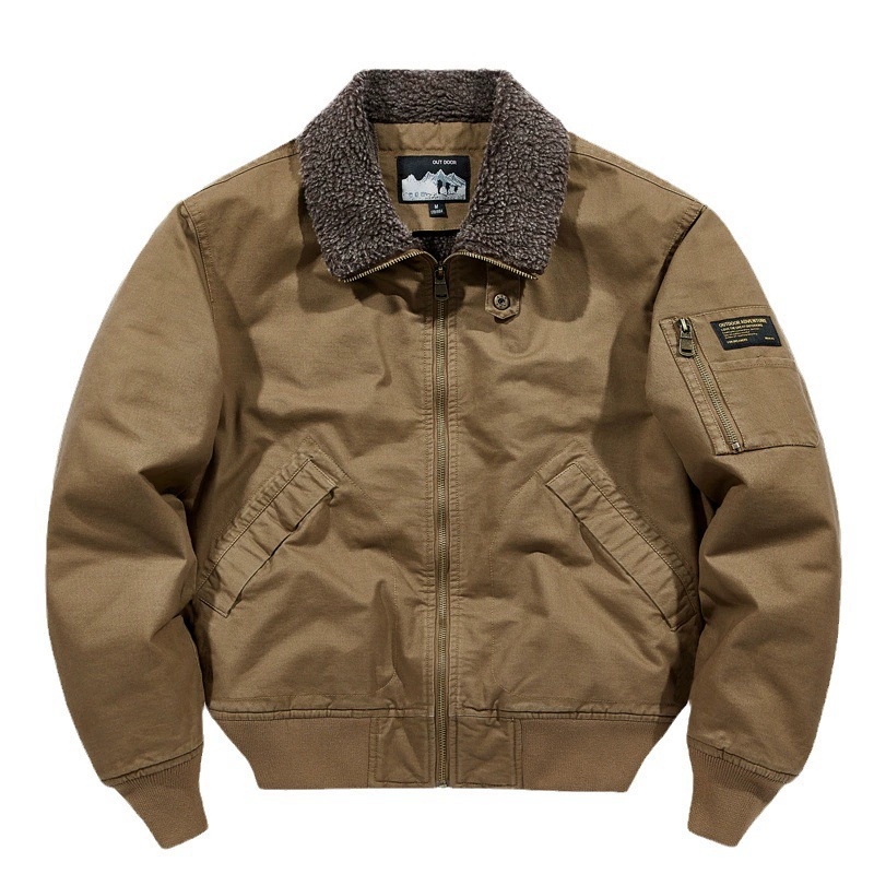 Winter velvet keep warm men's cotton down jacket, oversize