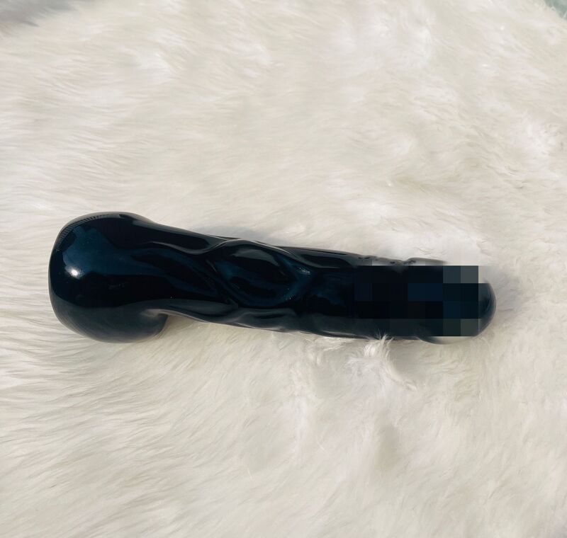 天然水晶黑曜石水晶按摩棒摆件 图 6