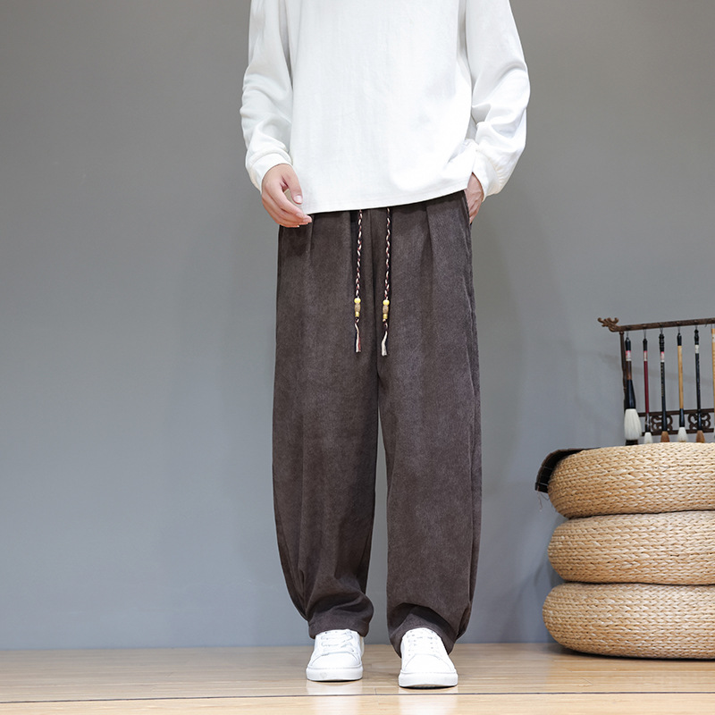 2025秋装新款 中国风 灯芯绒休闲裤大码 宽松哈伦裤 2522-P55