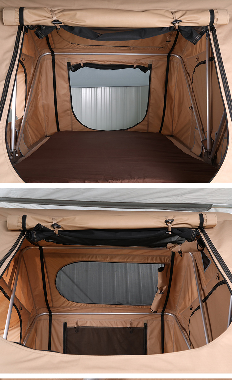 Car Roof Top Tent, Soft-Top Fabric Tent, Quick-Open Camping Long-Style Car Roof Tent