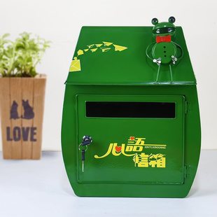 European-Style Mailbox, Wall-Mounted Letter Box, Opinion Box, Suggestion Mailbox, Iron Voting Box, School Wall Love Box