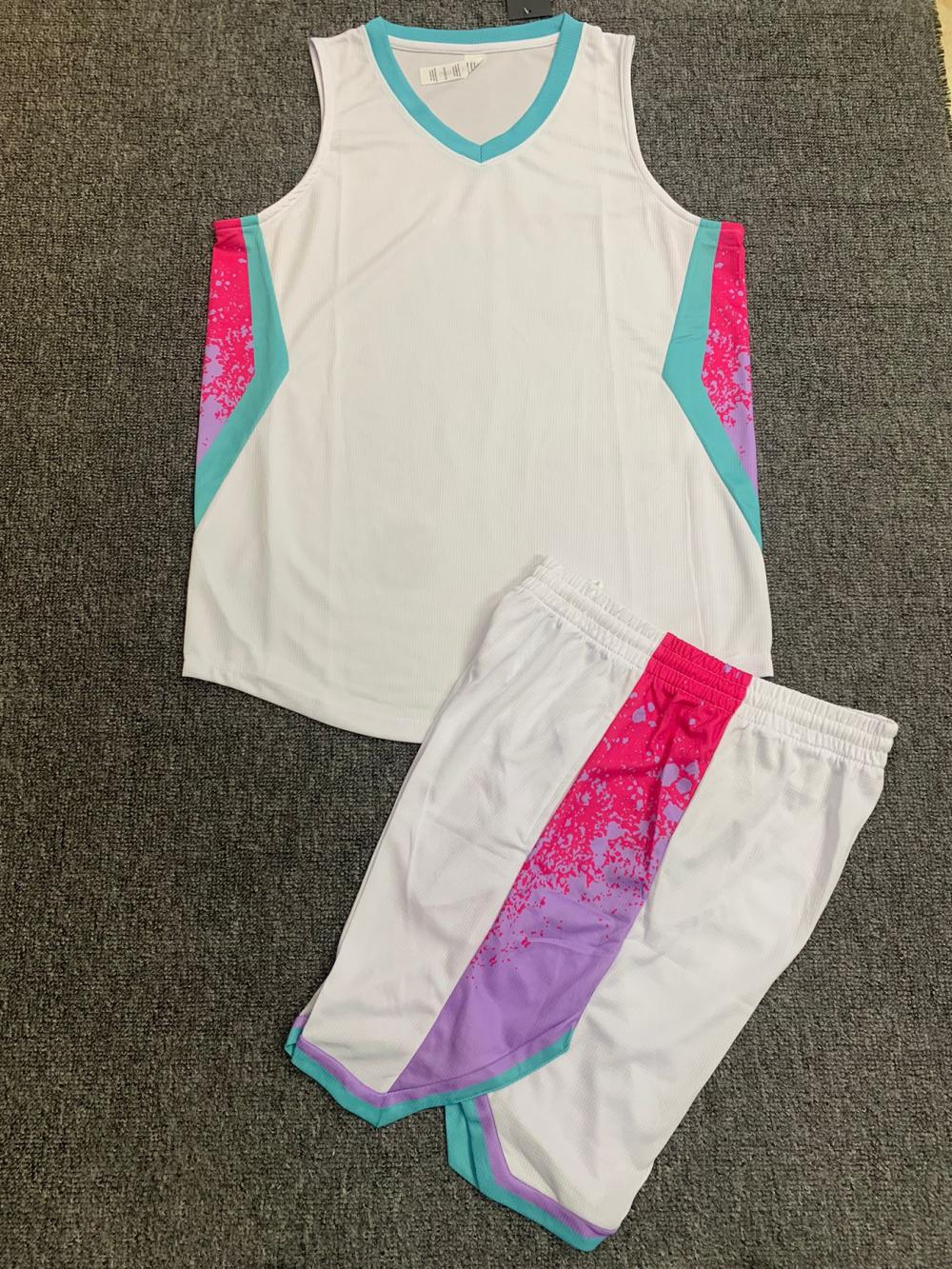 Juego de ropa de baloncesto masculino de verano compra de grupo de equipos de impresión de camiseta azul corporativa secado rápido LQ352