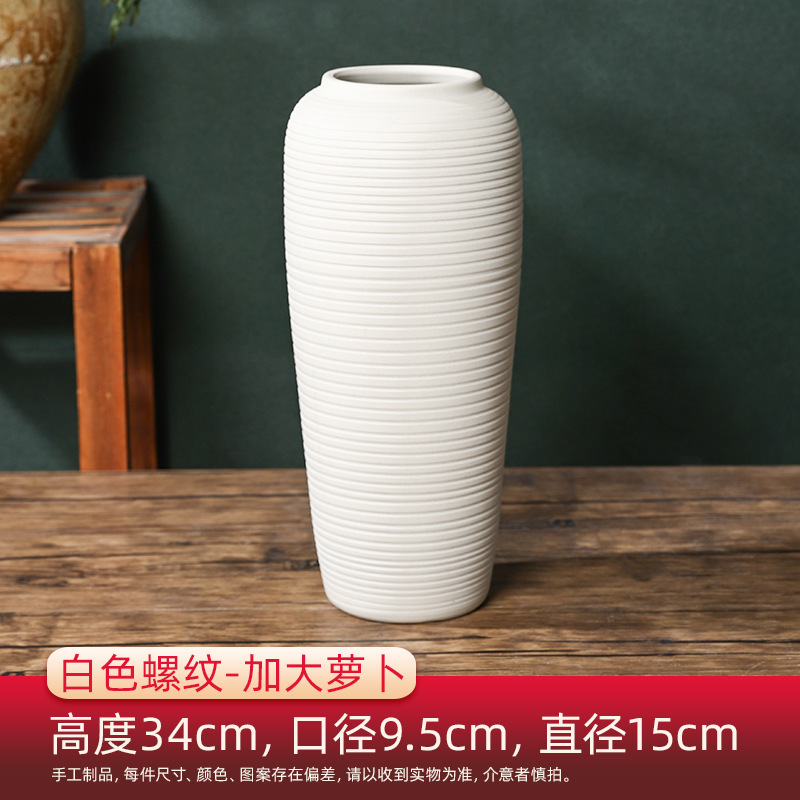 Jingdezhen cerámica hermosa vasija decoración para el hogar adornos de escritorio blanco de alto nivel sensor de flores estudio gabinete de televisión