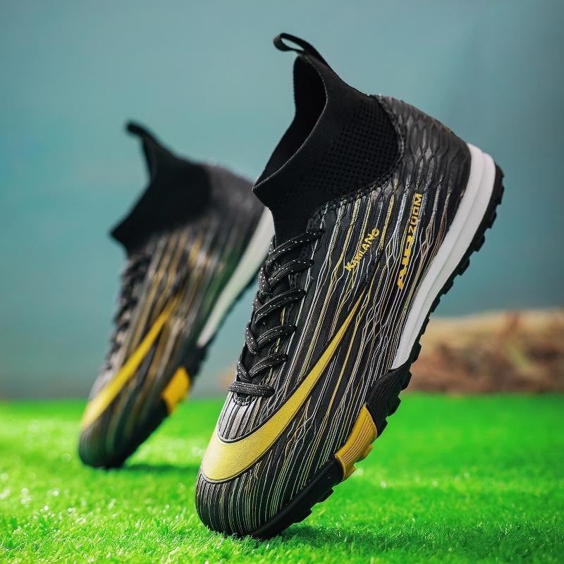 Zapatillas de Fútbol de Caña Alta TF de TPU Equilibrio para Césped Artificial y Fútbol