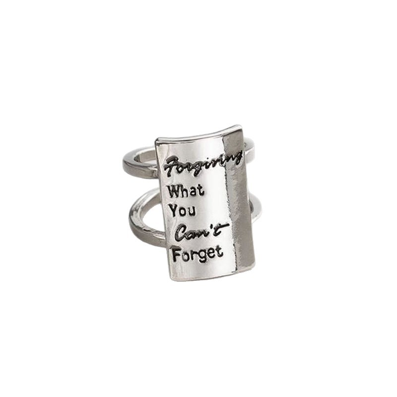 Designer Ring For Women Rectangular Letter Ring Hip Hop Style_voghion.com