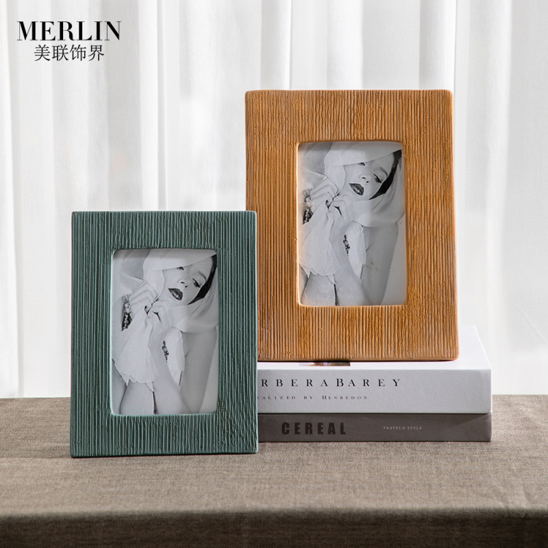 American League Decoration Advanced Photo Frame Ceramic Crafts Bedroom Desktop Decorations Creative Ornaments Home Accessories