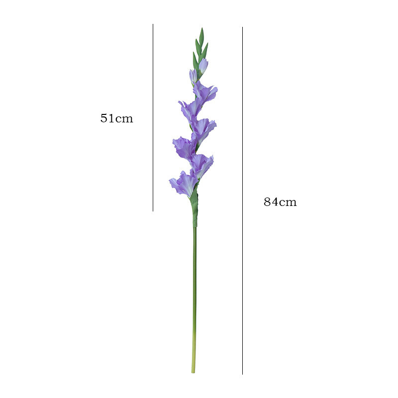 高档长枝宝石剑兰仿真花假花绢花摆设客厅餐桌花艺摆件落地装饰品|undefined