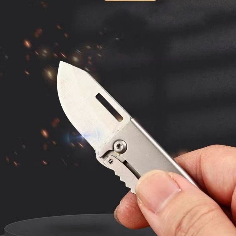 户外小刀不锈钢折叠小刀锋利水果刀随身便携刀生存高硬度迷你小刀
