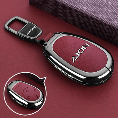 2026 Gac Trumpchi Aion Ut: Static Rod/Key Bag - red-leather-car-logo-buckle