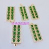 Abacus, brass pendant, jewelry, necklace, 750 sample gold