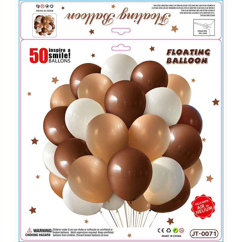 50Pcs set de globos transfronterizos al por mayor matte decoración de cumpleaños escena de decoración de la fiesta artículos de vestuario de alta calidad