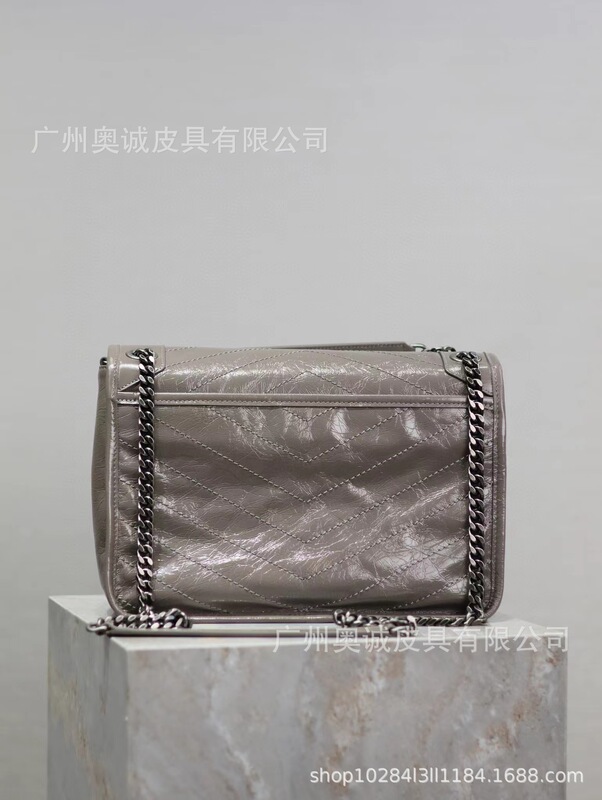 Yangshulin 新しい Y ファミリー女性のバッグバッグプリーツ牛革フラップメッセンジャーバッグレトロチェーンメッセンジャーバッグドロップシッピング|undefined