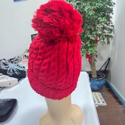 帽子女秋冬新款时尚保暖套头针织帽毛球日系围巾围脖两用毛线帽子