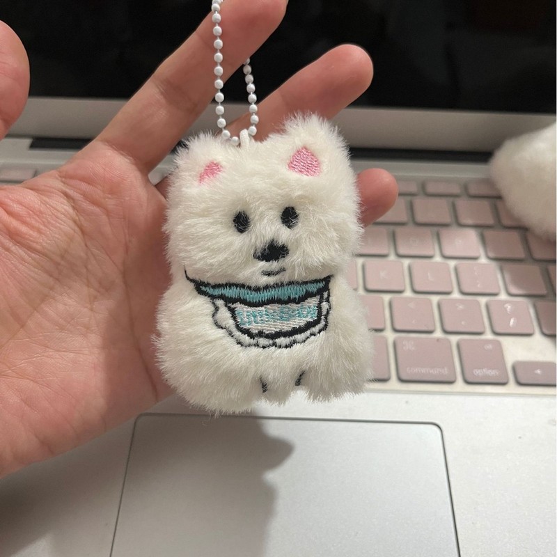 漫画ぬいぐるみクマ私たち三人ウエストハイランドシリーズキーホルダーカップル人形バッグペンダント DIY アクセサリー|undefined